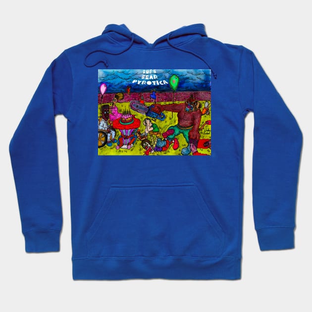 Burn Bear Pyrotica: Trampled Clown Edition Hoodie by Wader Salad